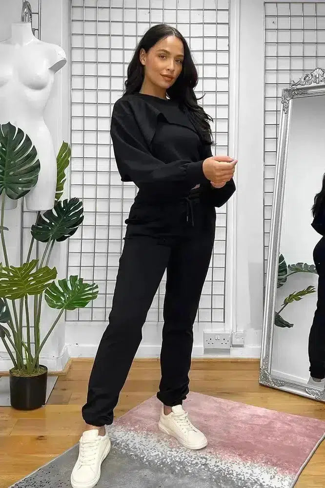 Cut Out Top Three Piece Tracksuit-SinglePrice