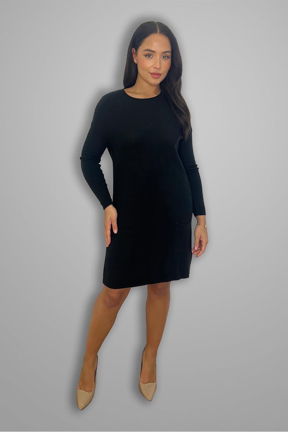 Slip Pockets To Front Longline Knitted Tunic