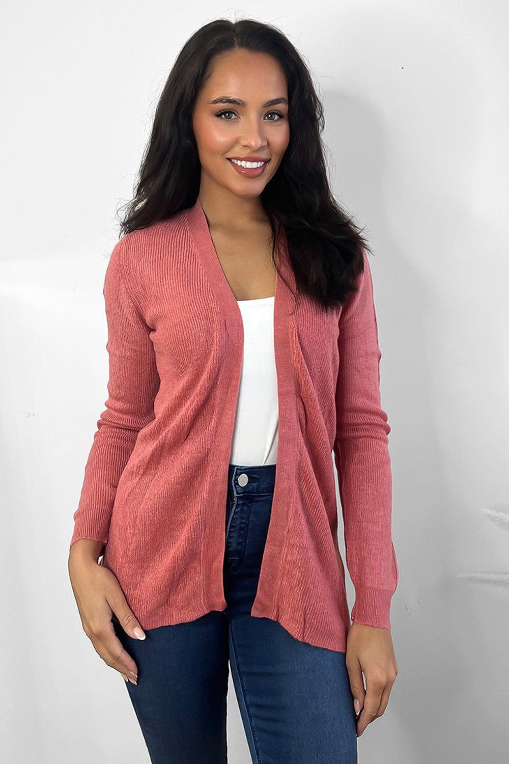 Classic Open Front Cardigan-SinglePrice