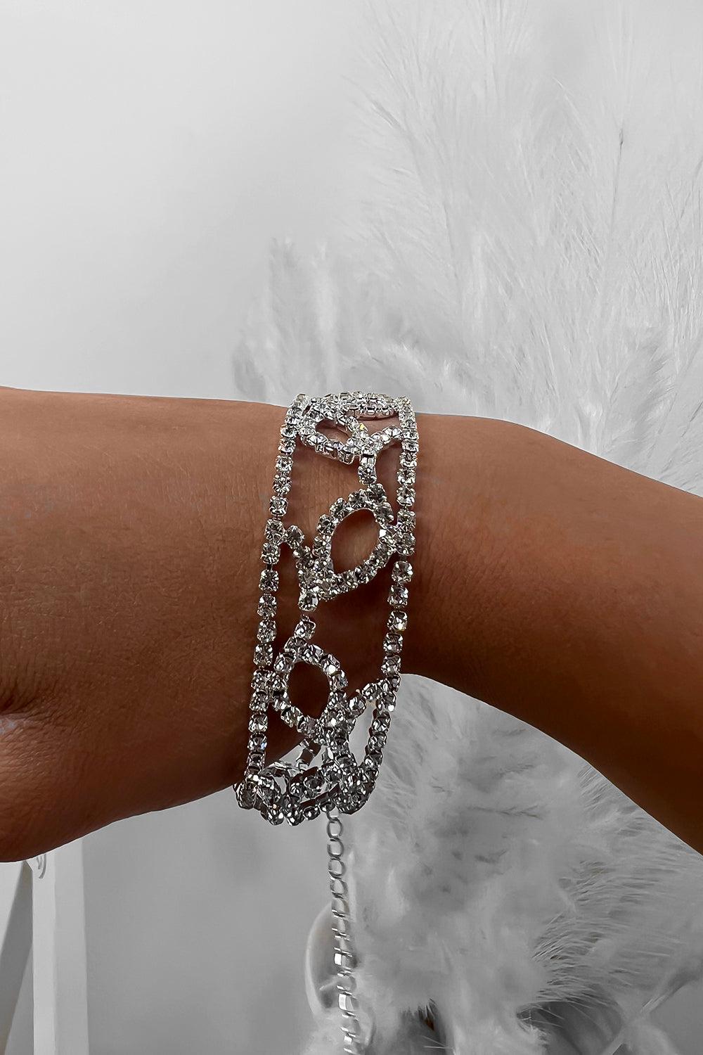 Patterned Crystals Party Bracelets-SinglePrice