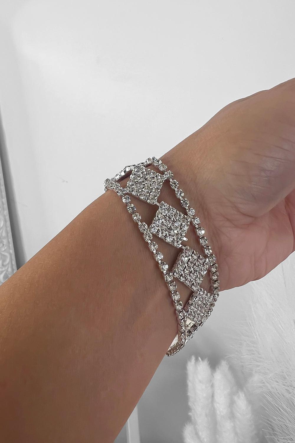 Patterned Crystals Party Bracelets-SinglePrice