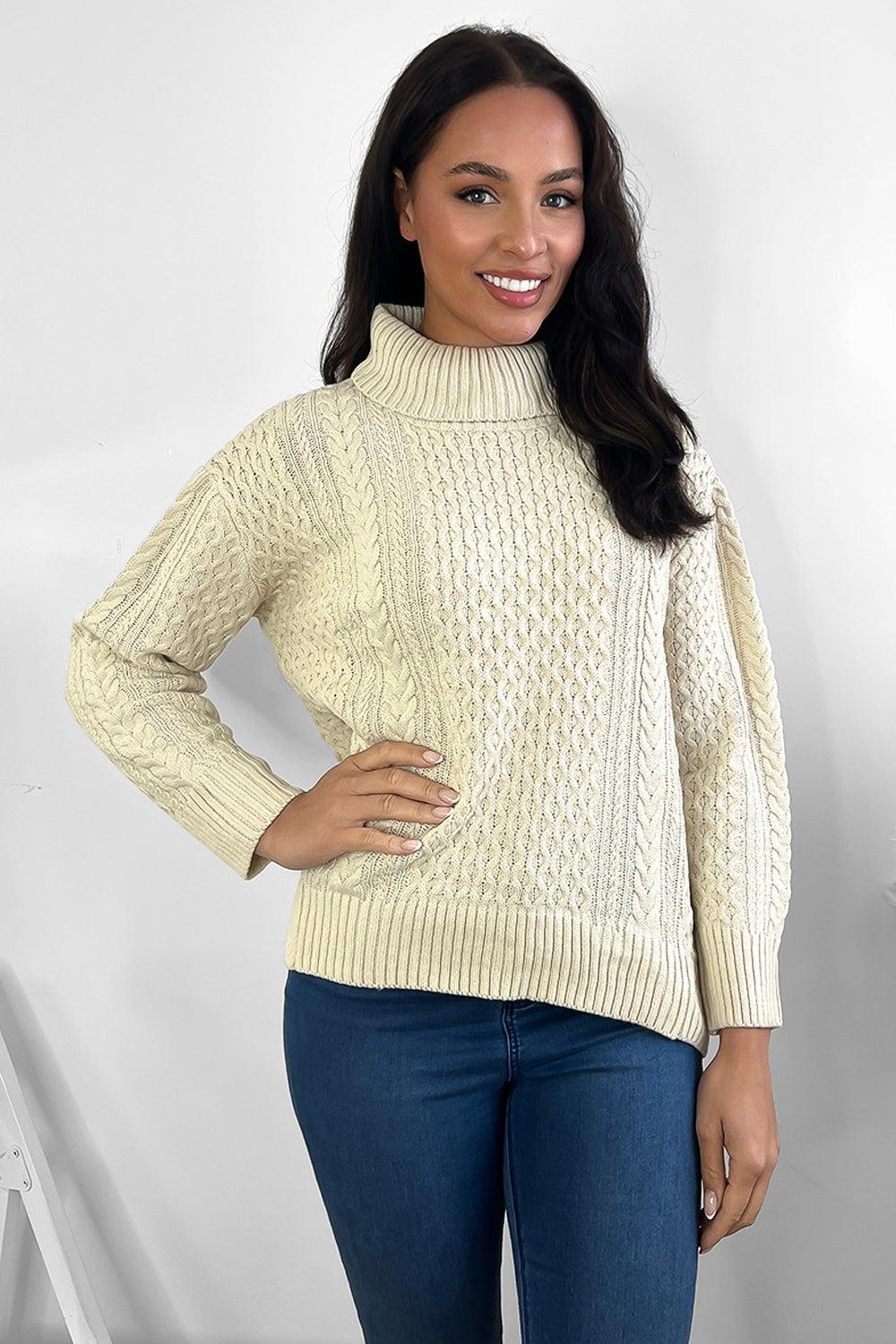 Turtle Neck Slouchy Fit Pullover-SinglePrice