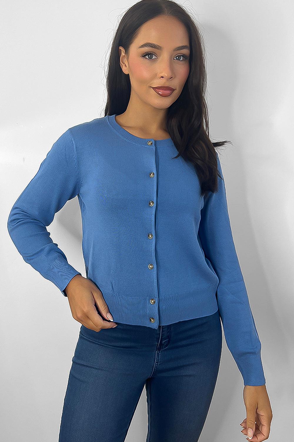 Buttoned Down Front Classic Cardigan-SinglePrice