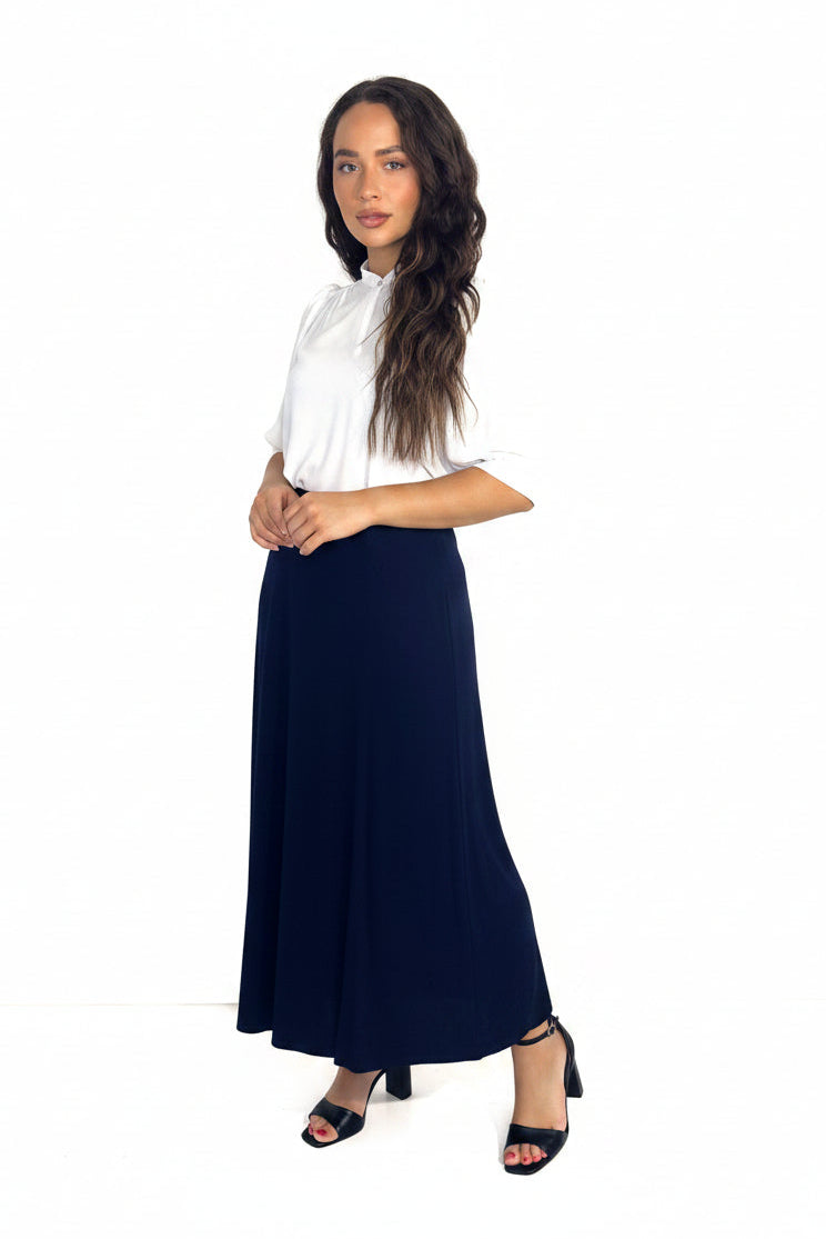 Plain A-Line Maxi Skirt