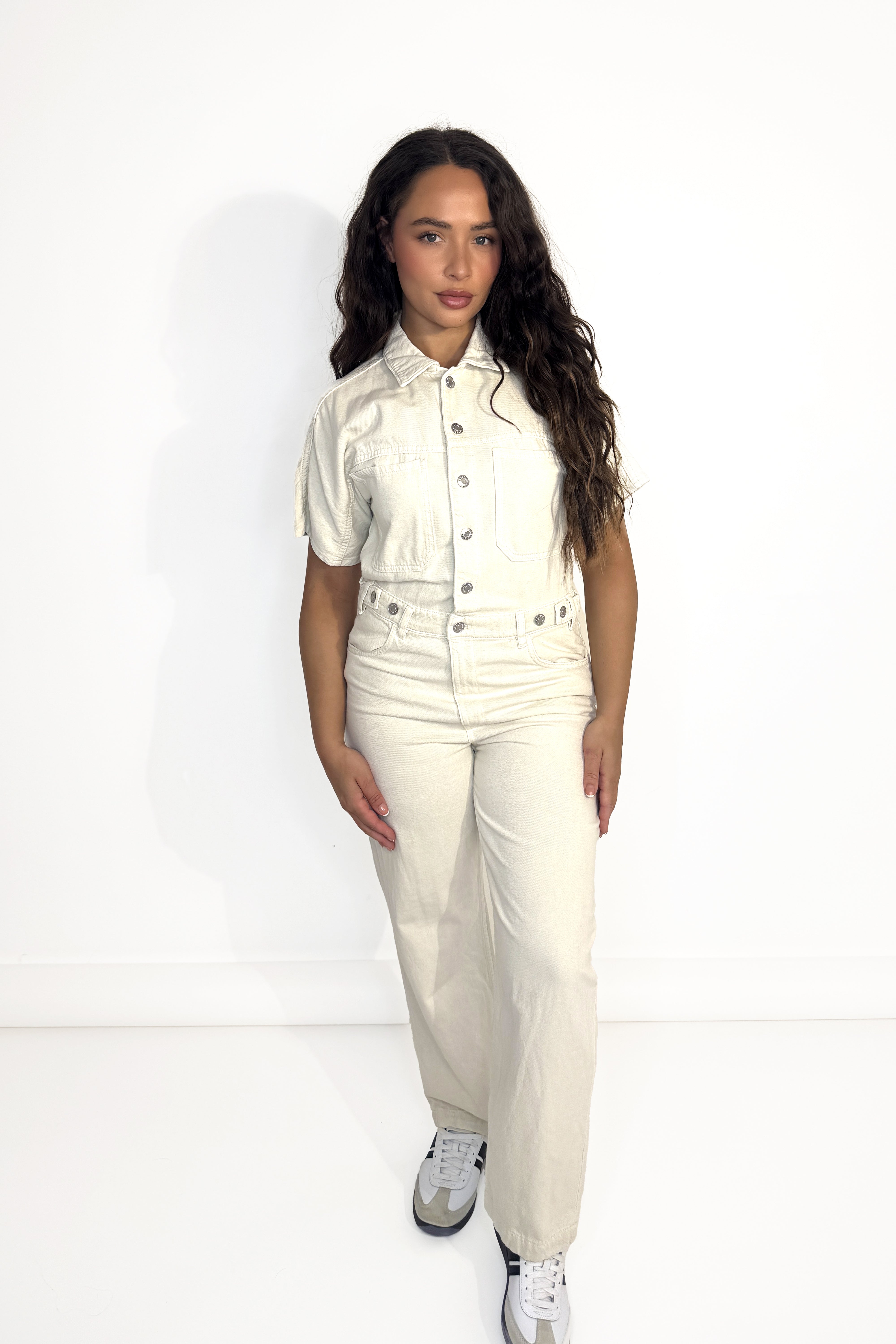Wholesale Women’s Relaxed Fit Straight Leg Denim Jumpsuit (BOX OF 12)