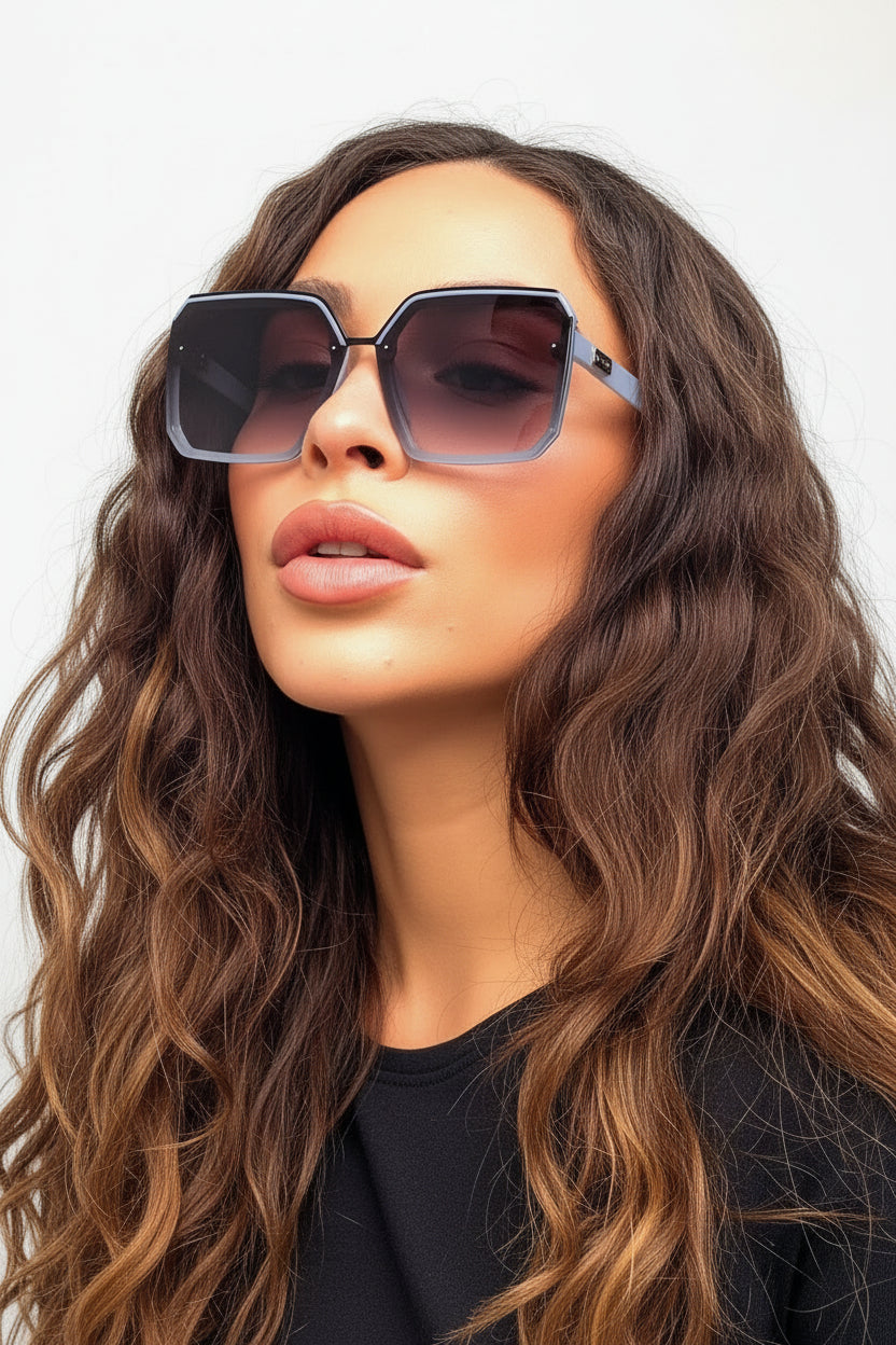 Large Square UV 400 Retro Sunglasses