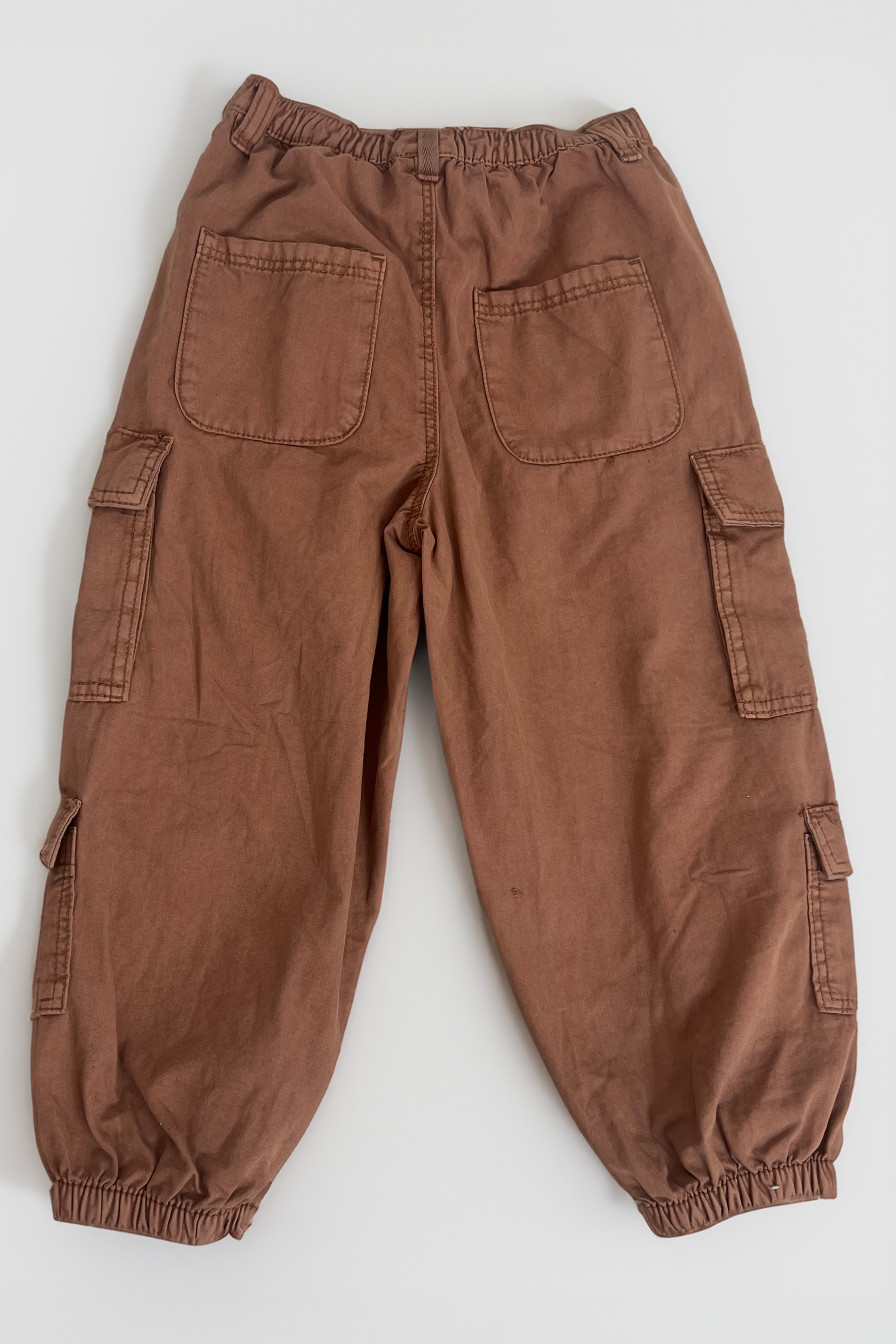 Kids Toggle Elastica Ted Waist Cotton Cargo Trousers-SinglePrice