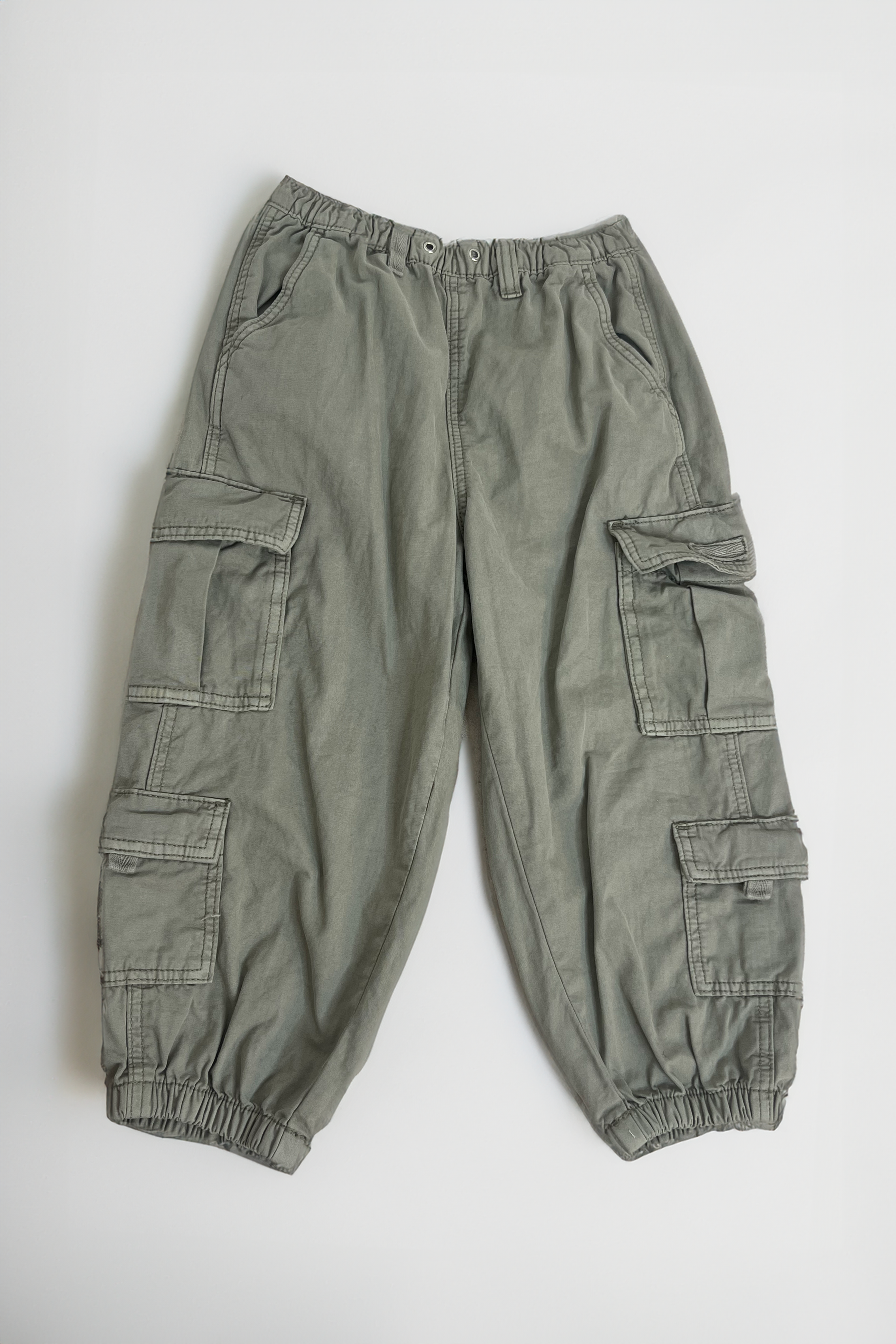Kids Toggle Elastica Ted Waist Cotton Cargo Trousers-SinglePrice