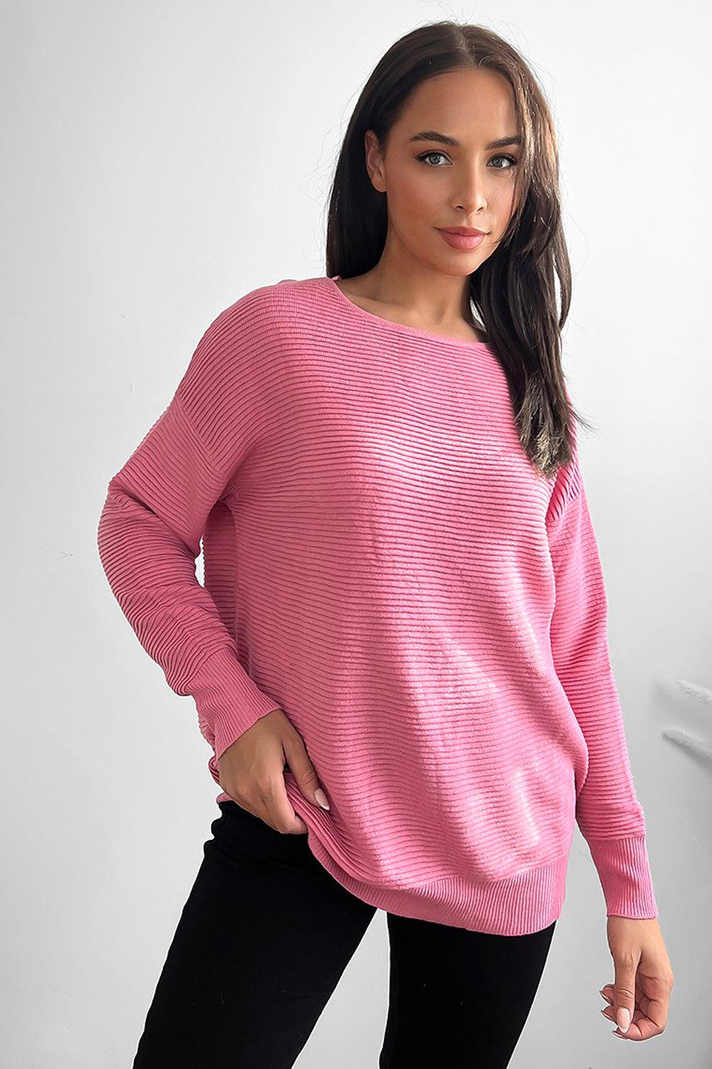 Flat Knit Scoop Neckline Pullover-SinglePrice