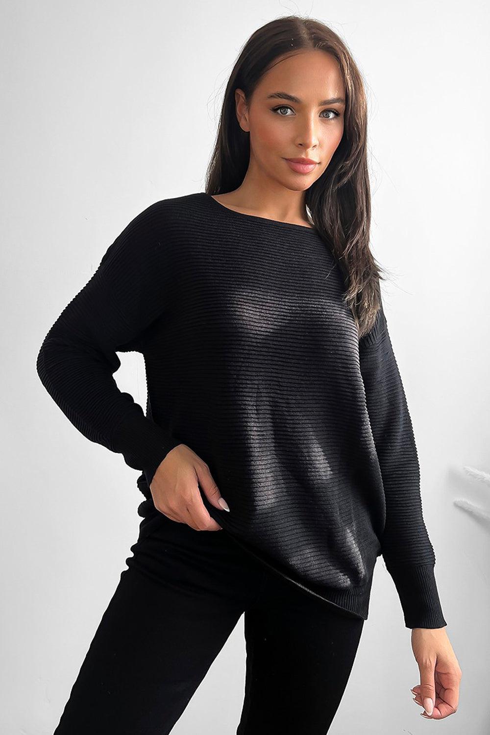 Flat Knit Scoop Neckline Pullover-SinglePrice