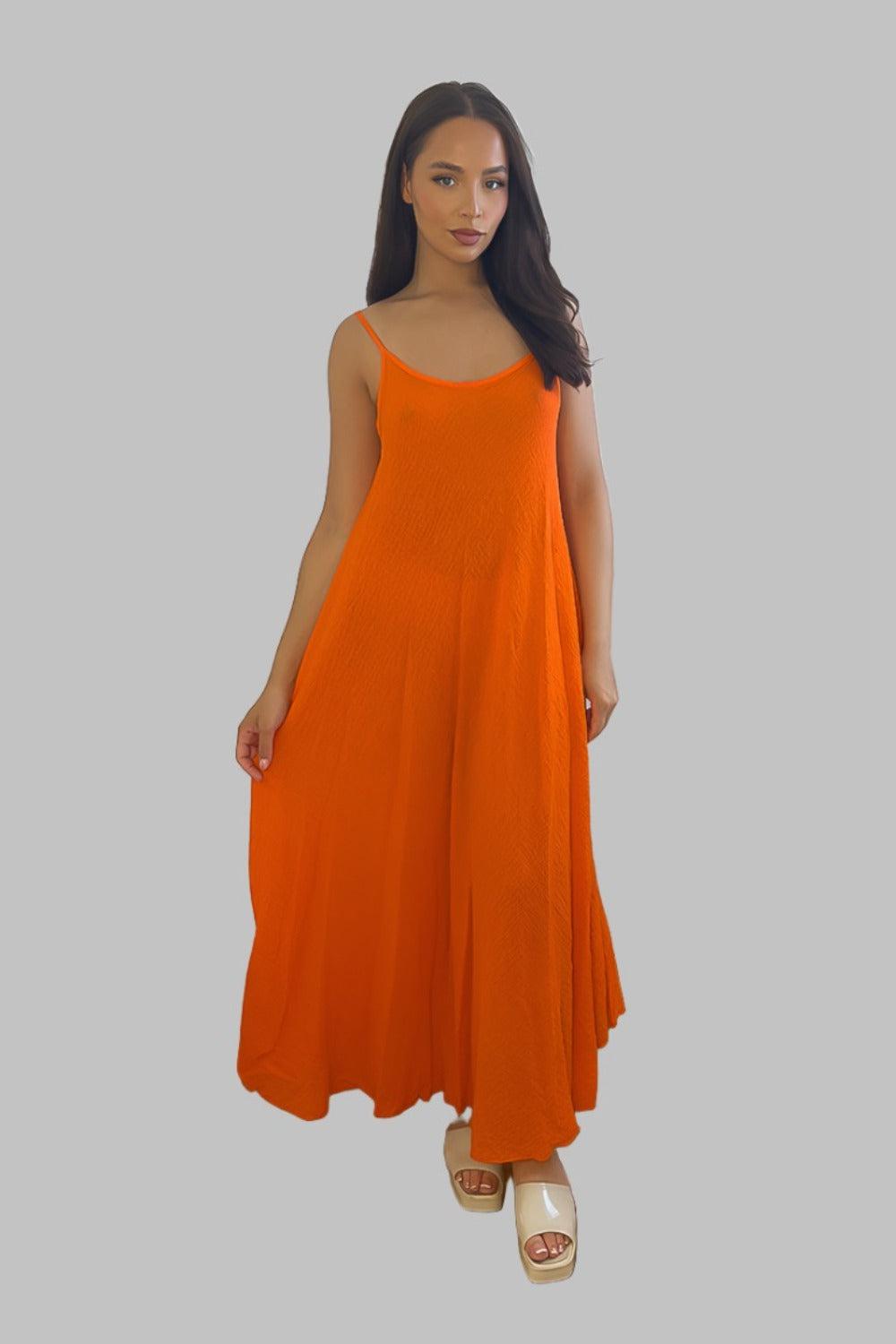 Strappy Sheer Cheesecloth Flowy Sundress-SinglePrice
