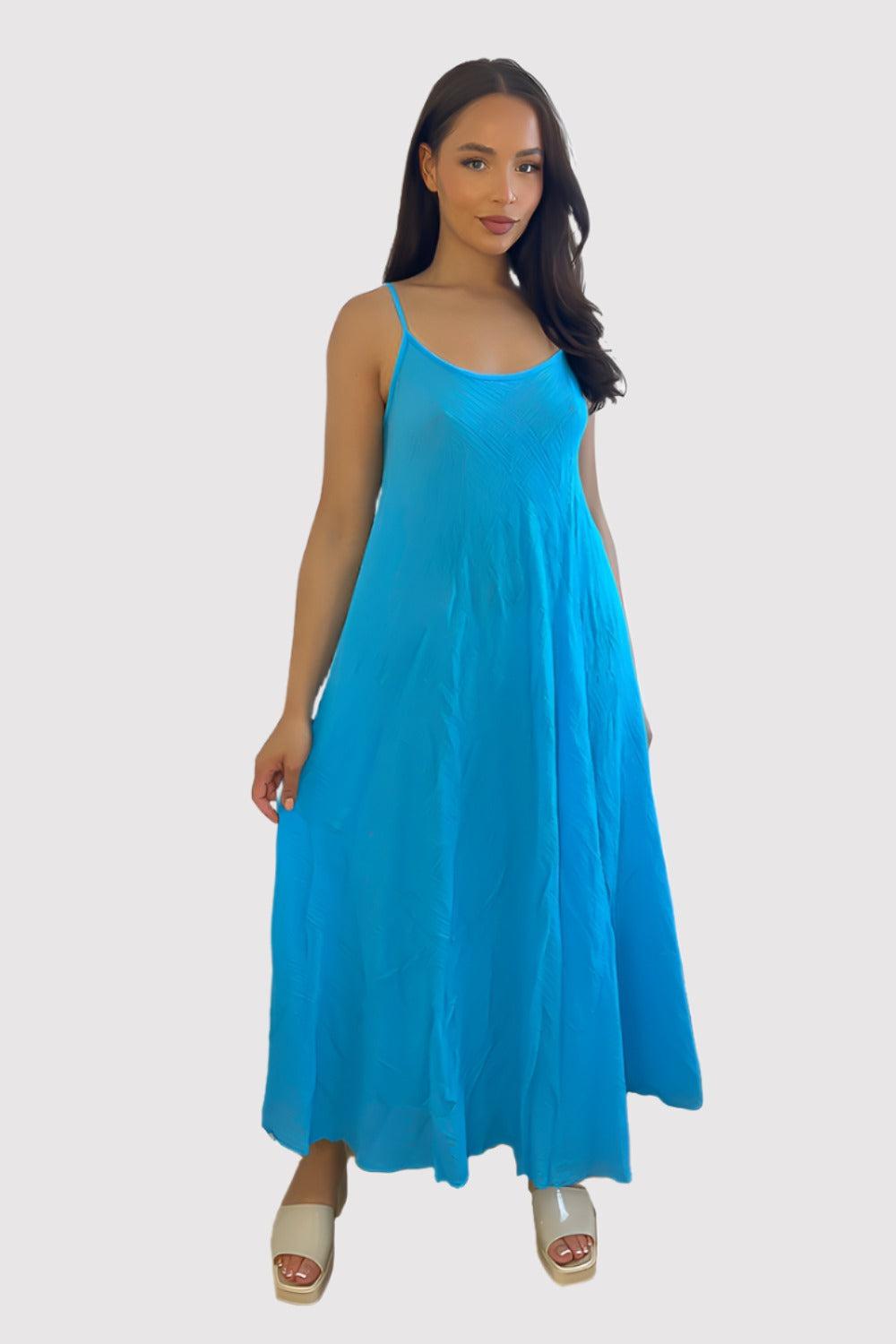 Strappy Sheer Cheesecloth Flowy Sundress-SinglePrice