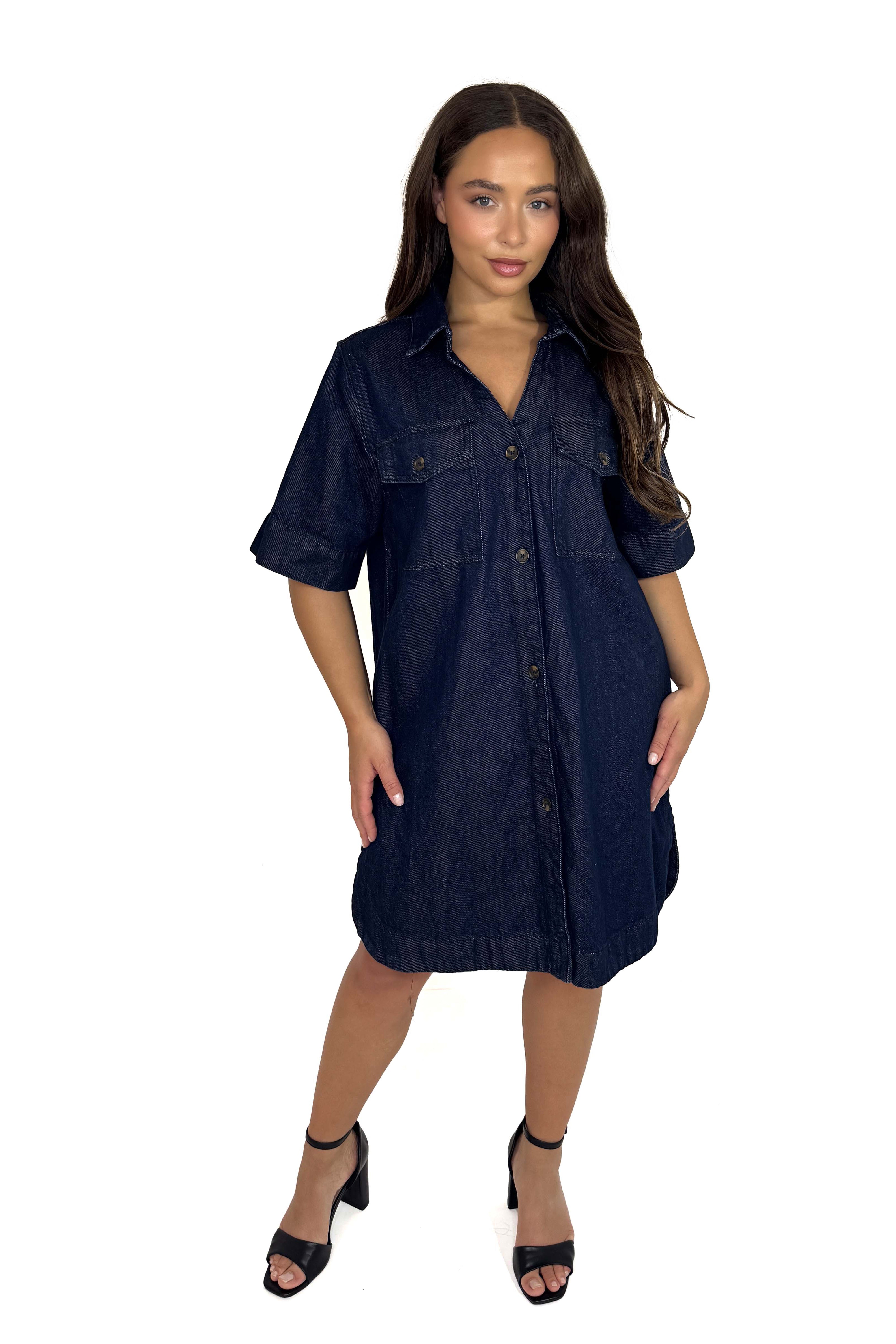 Denim Shacket Dress