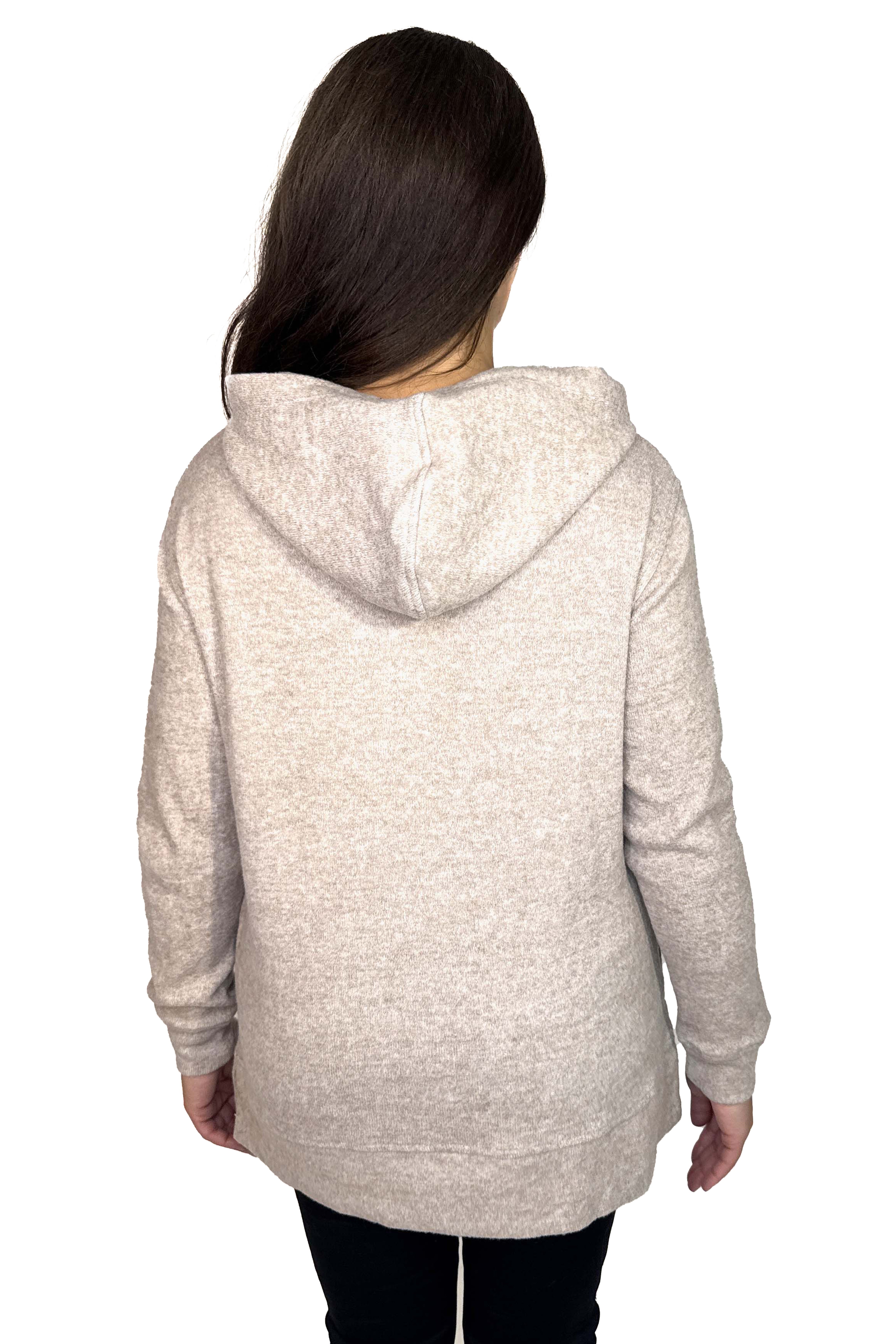Wholesale Women's Relaxed Fit Flat Knit Hooded Jumper (BOX OF 18)