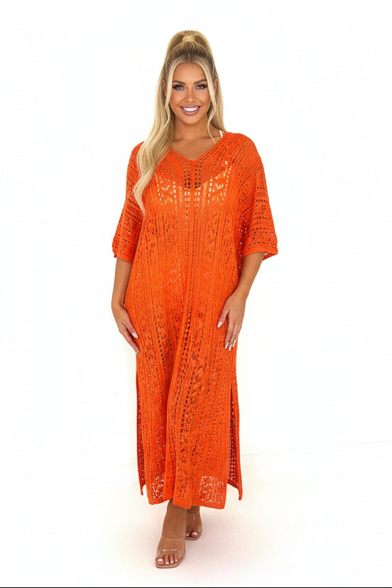 Longline Crochet Beachwear Cover