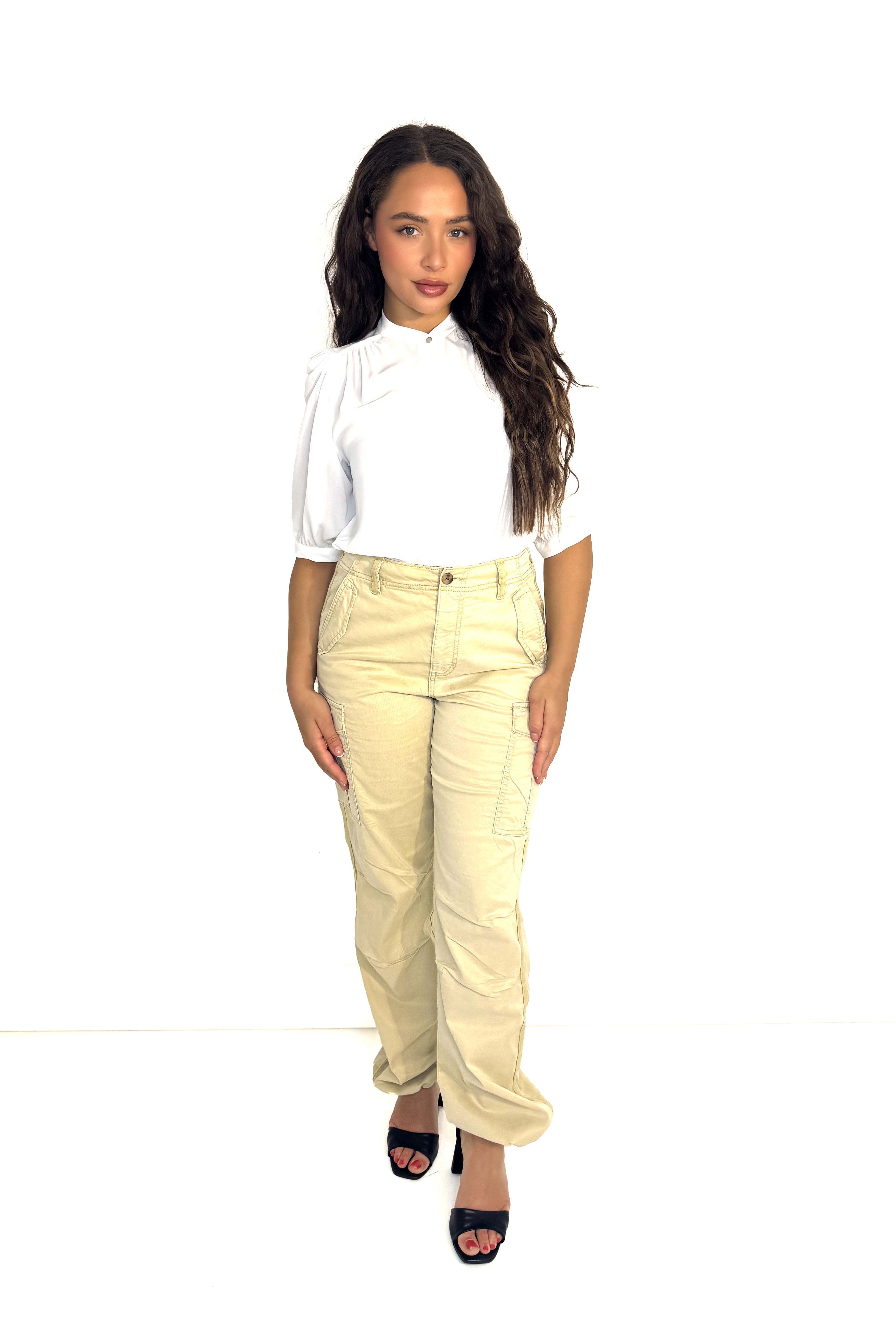 Contrast Stripe Side Faded Cargo Trousers
