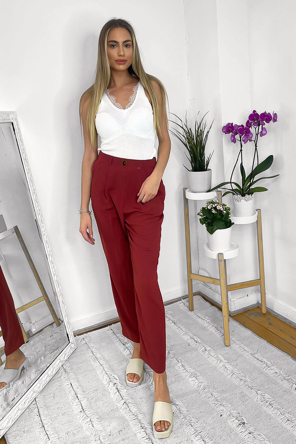 Brick Front Pleat Smart Trousers-SinglePrice