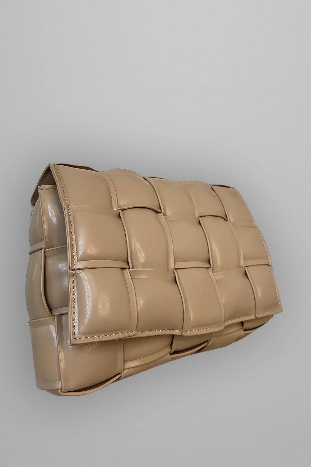 Woven Vegan Leather Handbag