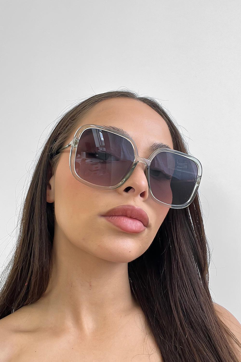 Thin Large Square Frames Sunglasses-SinglePrice