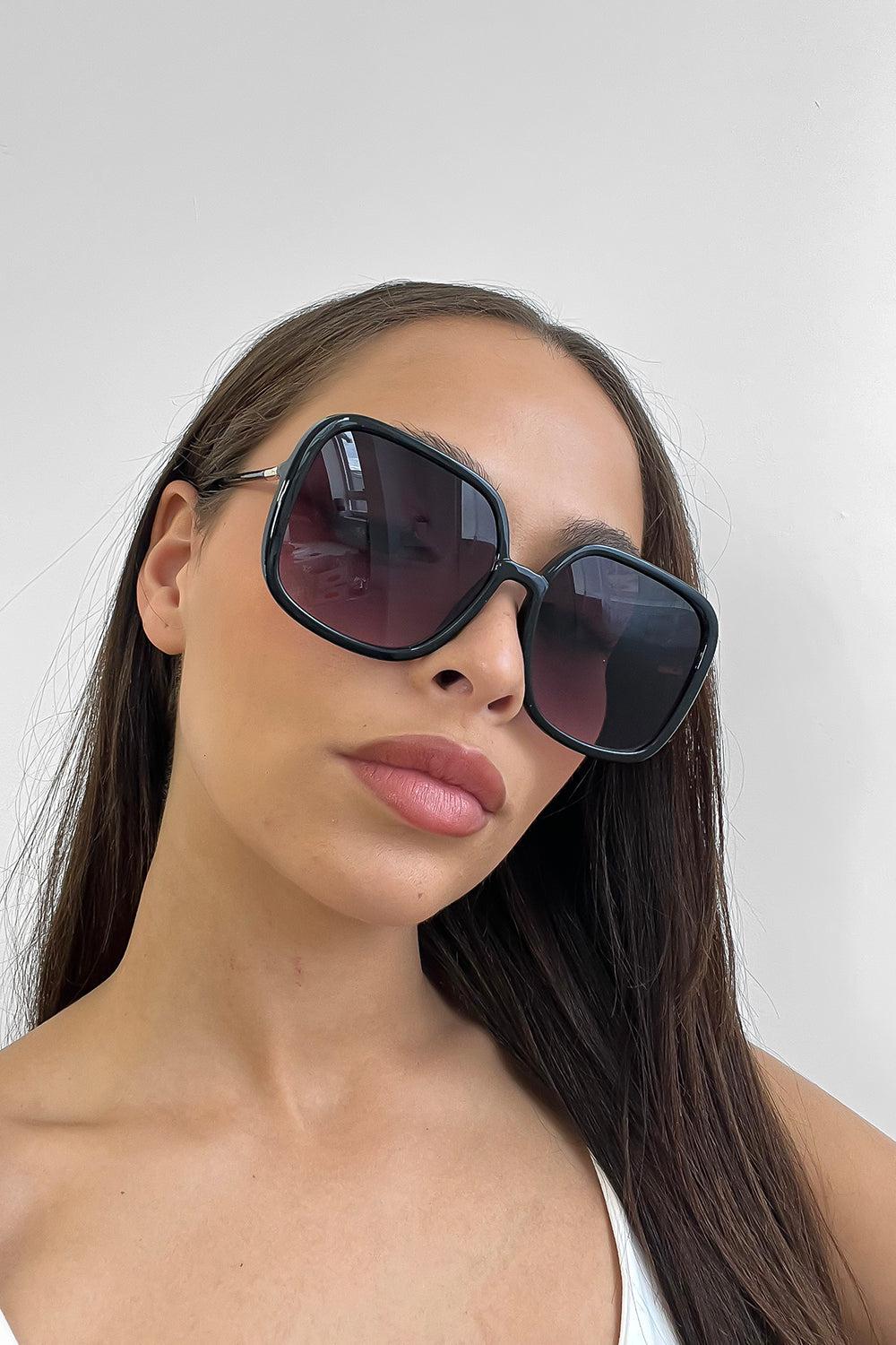 Thin Large Square Frames Sunglasses-SinglePrice