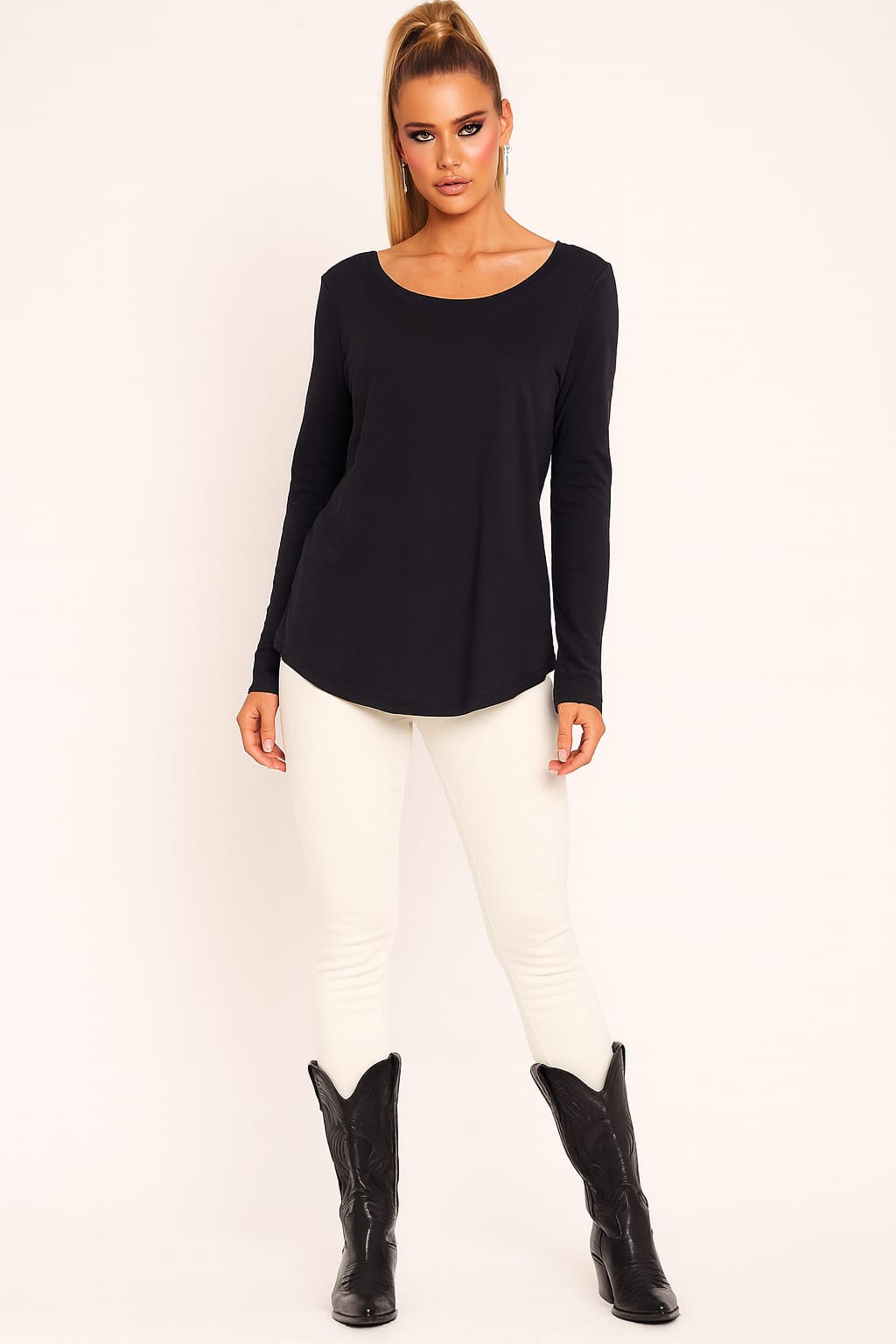 Lightweight Basic Cotton Long Sleeve T-shirt