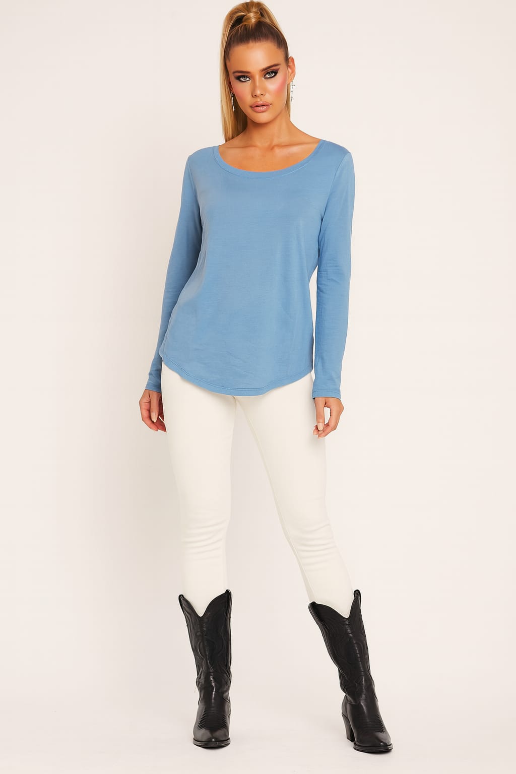 Lightweight Basic Cotton Long Sleeve T-shirt