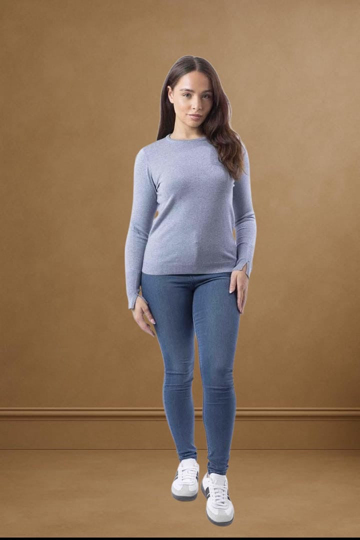 Lurex Knit Viscose Blend Classic Shimmer Festive Jumper
