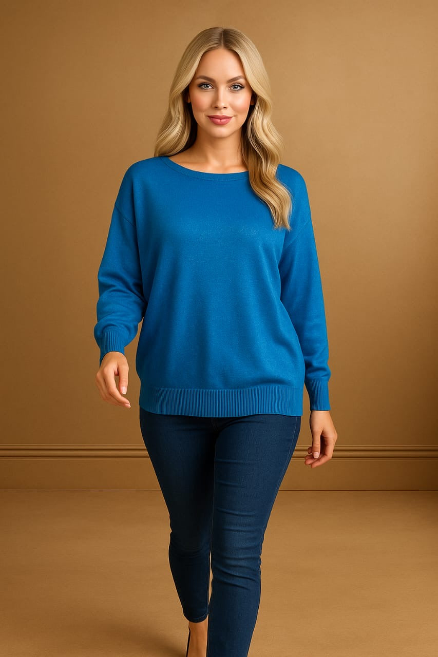 Shimmer Slouchy Fit Pullover