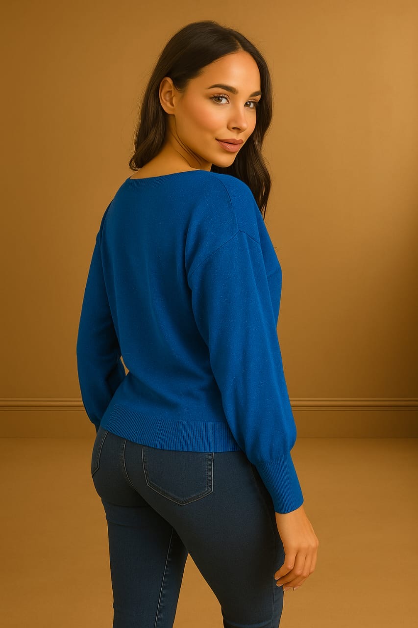 Shimmer Slouchy Fit Pullover