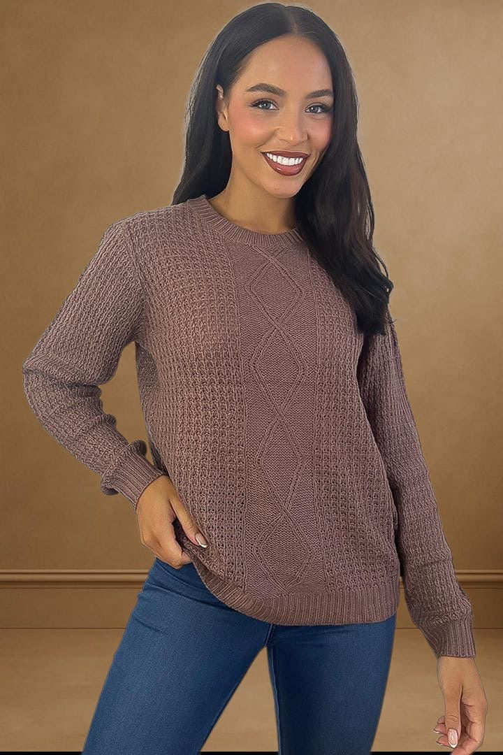Diamond Pattern Detail Pullover