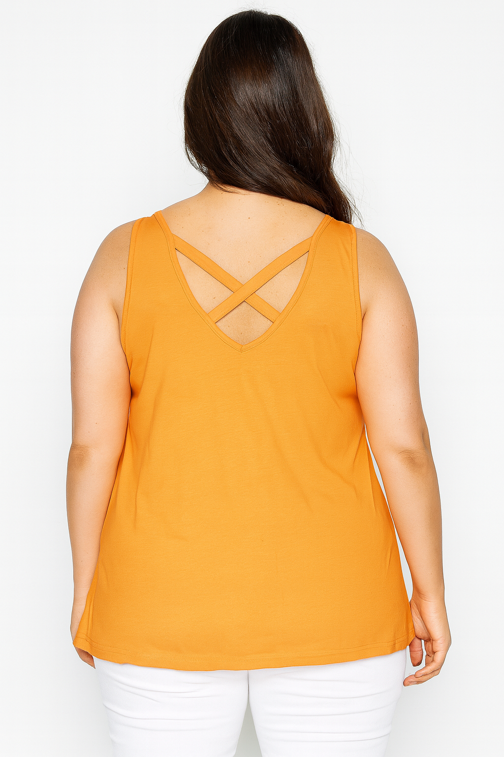 Sleeveless Strappy Swing Tank Top