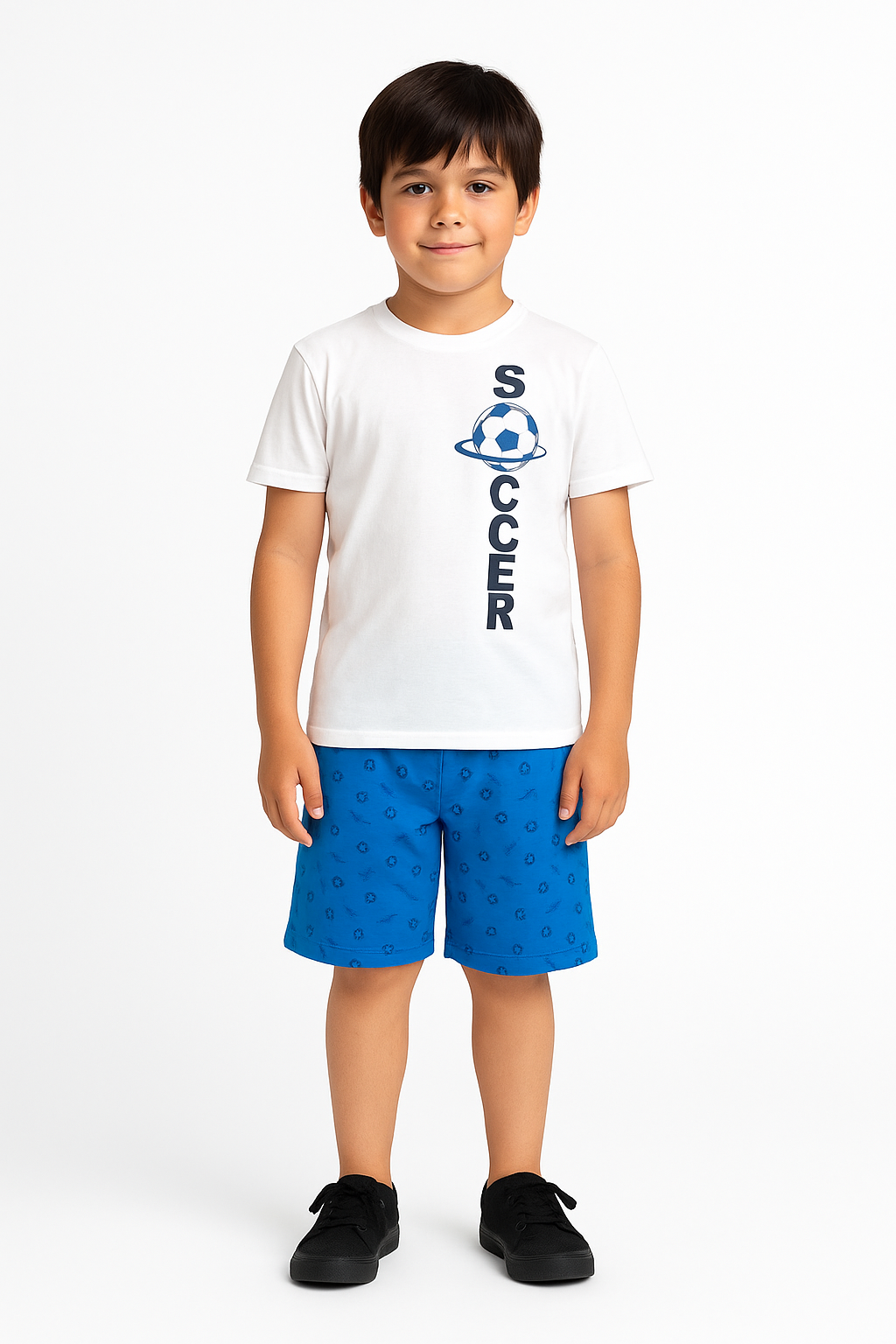 Casual Graphic Boys' Casual Summer Two-Piece Outfit Set