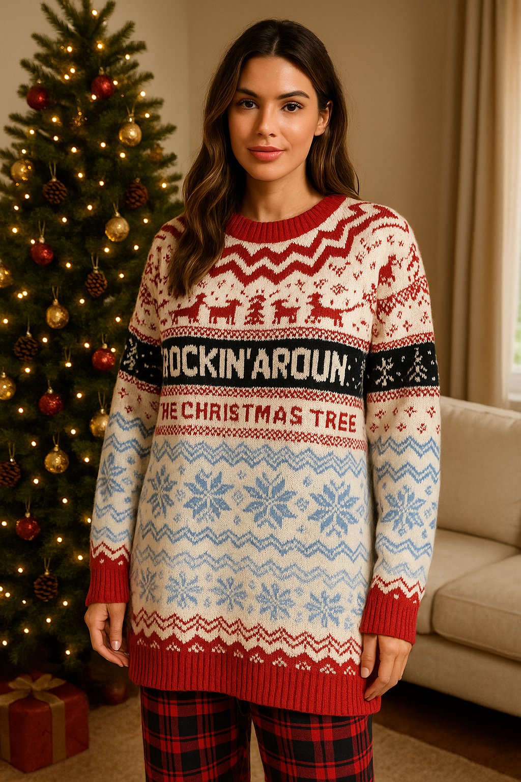 Rockin' Around Novelty Christmas Jumper