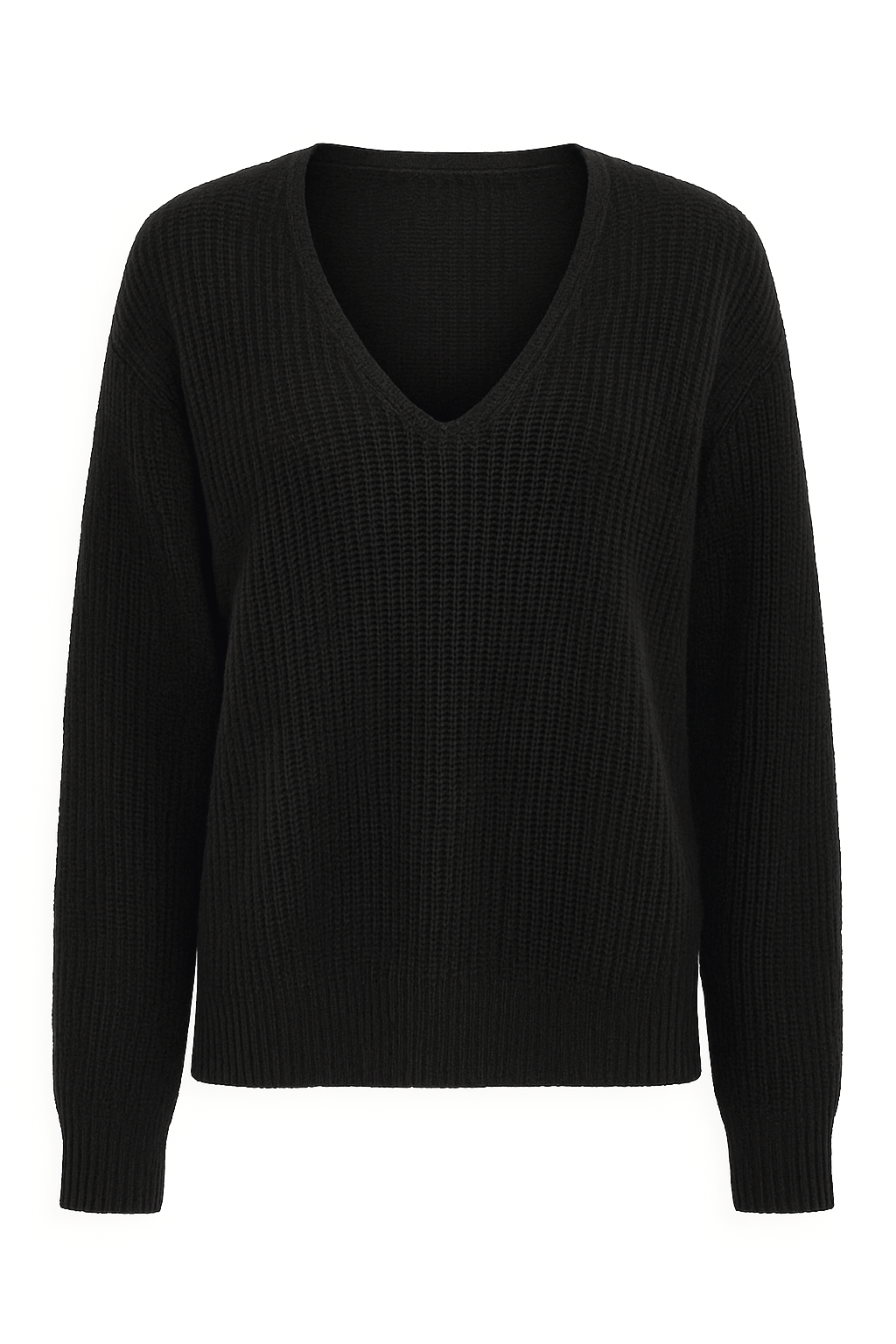 Chunky Knit V-Cut Relaxed Fit Jumper