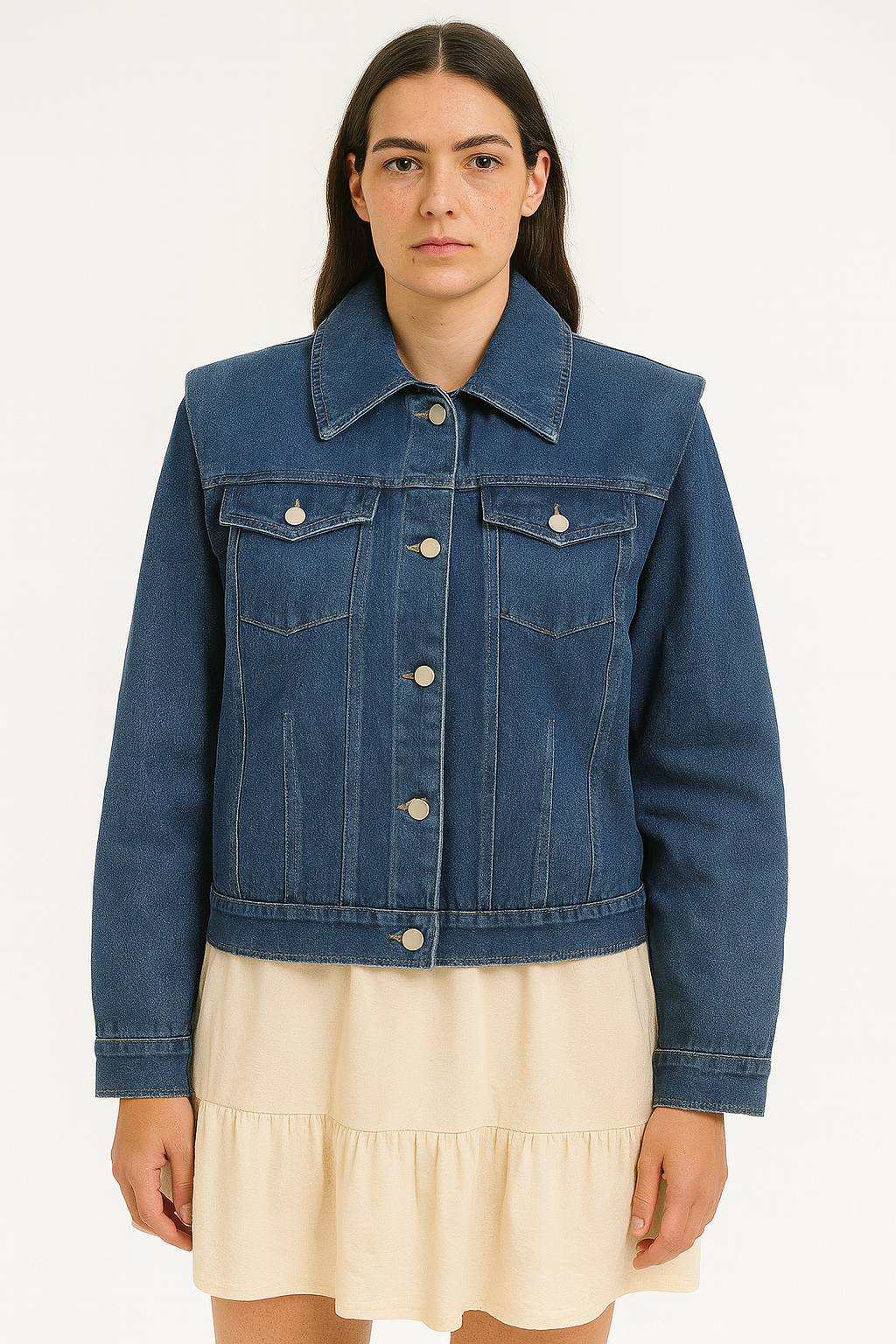 Vintage Blue Oversized Boxy Jacket