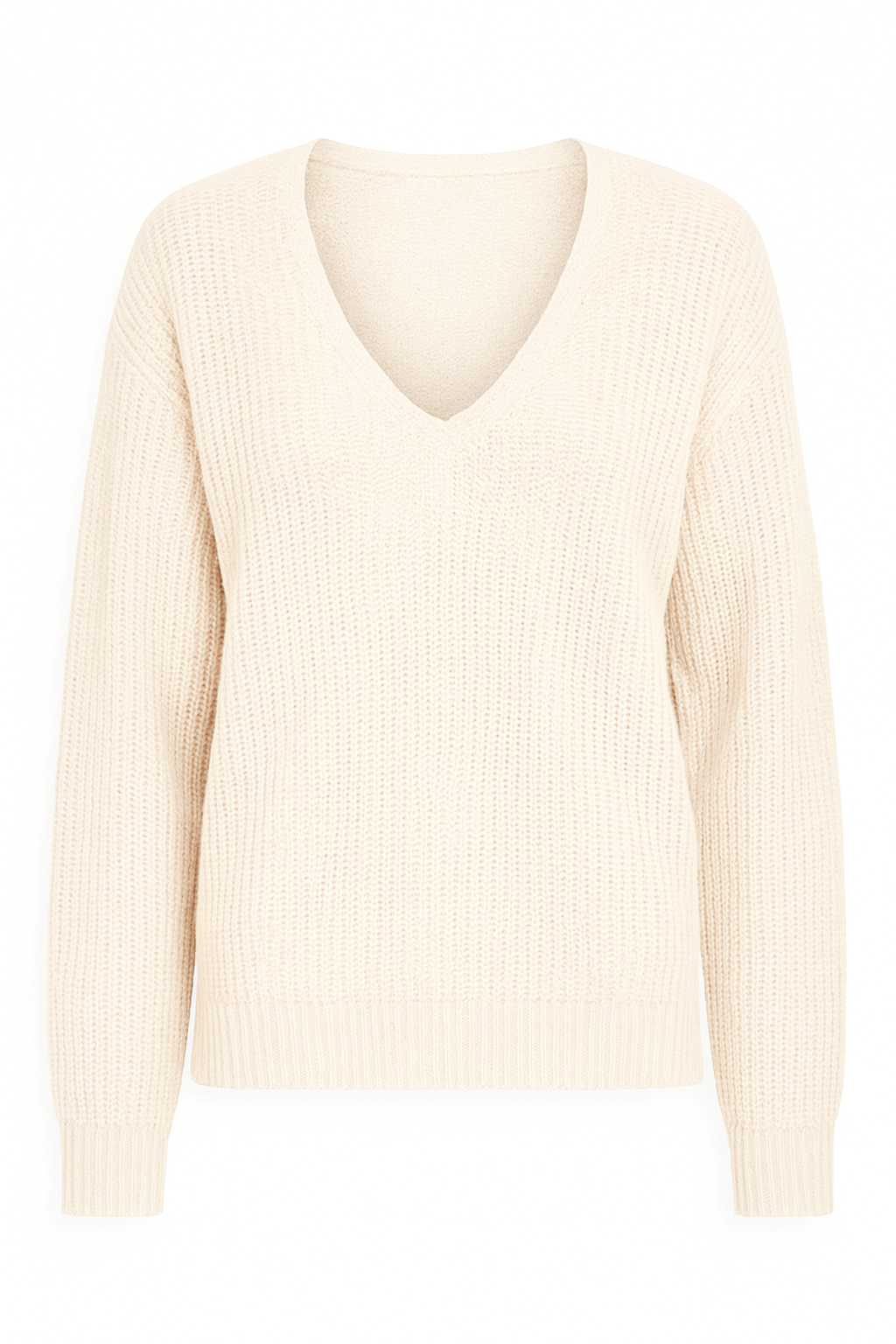 Chunky Knit V-Cut Relaxed Fit Jumper