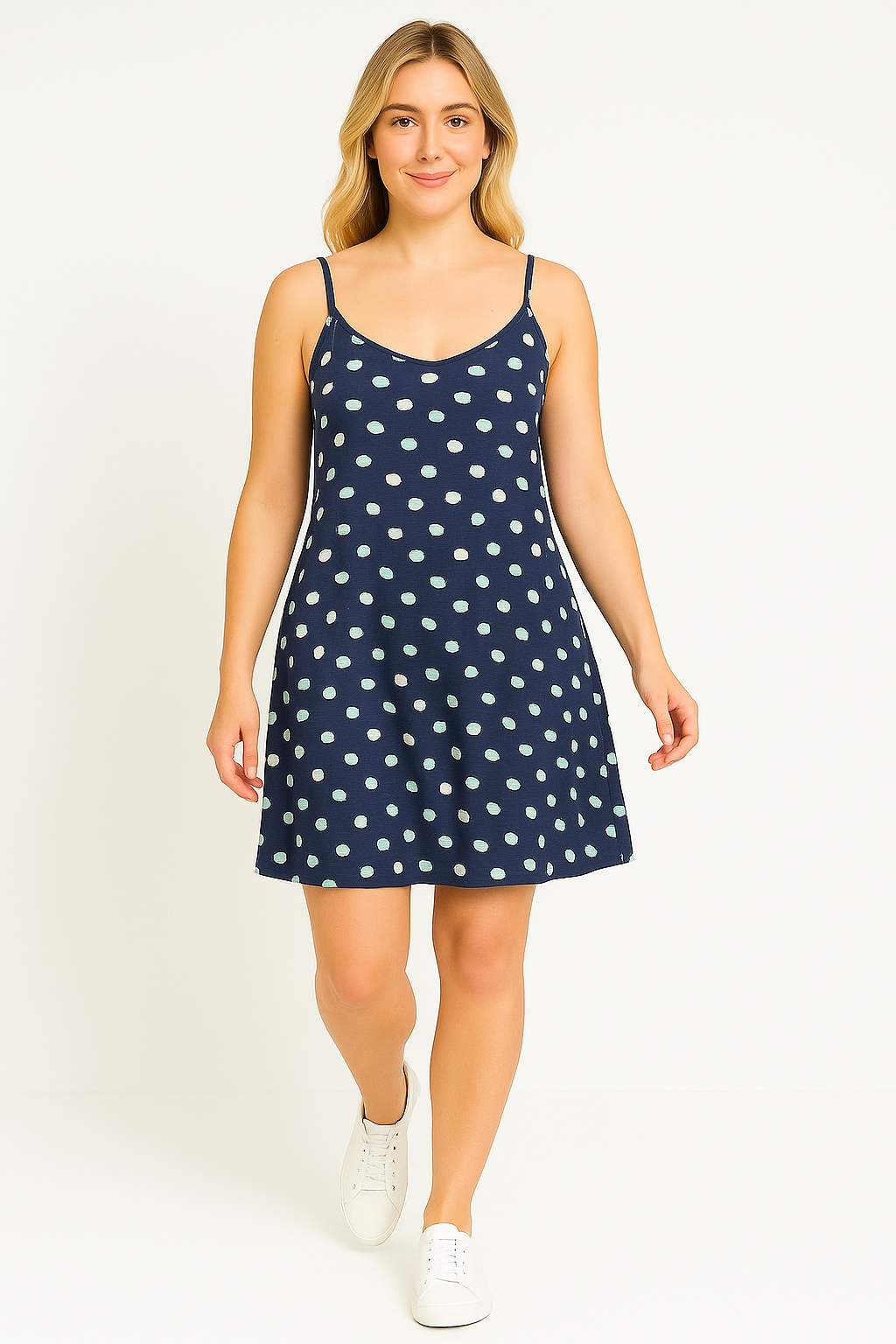 Strappy Printed Viscose Summer Dress
