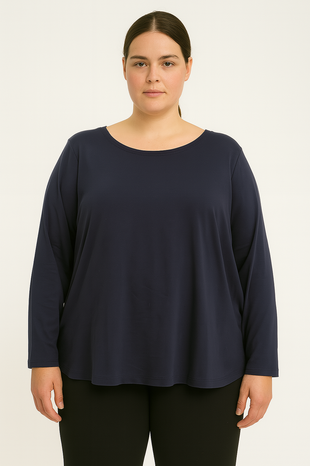 Relaxed Fit Long Sleeve Jersey Top