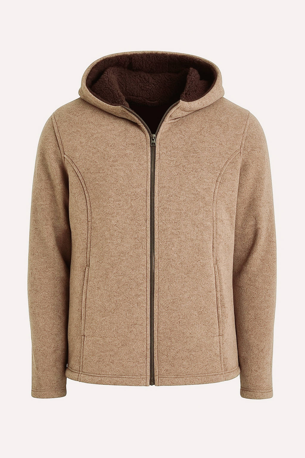 Zip Up Fleeced Hoodie