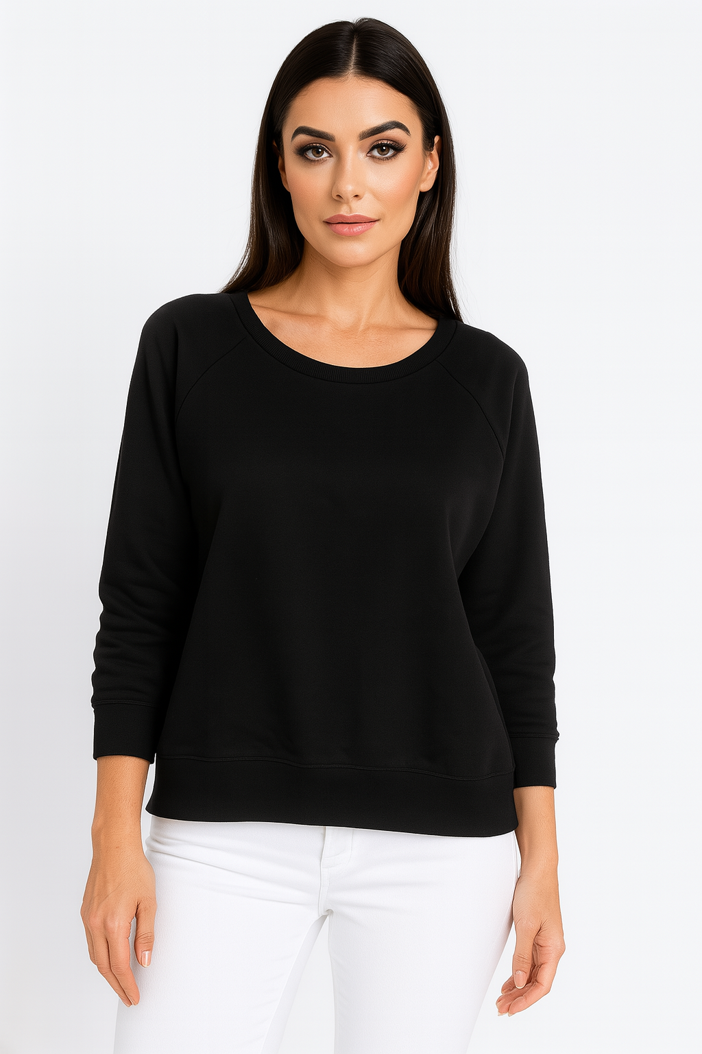 Basic Cotton Long Sleeve Sweatshirt