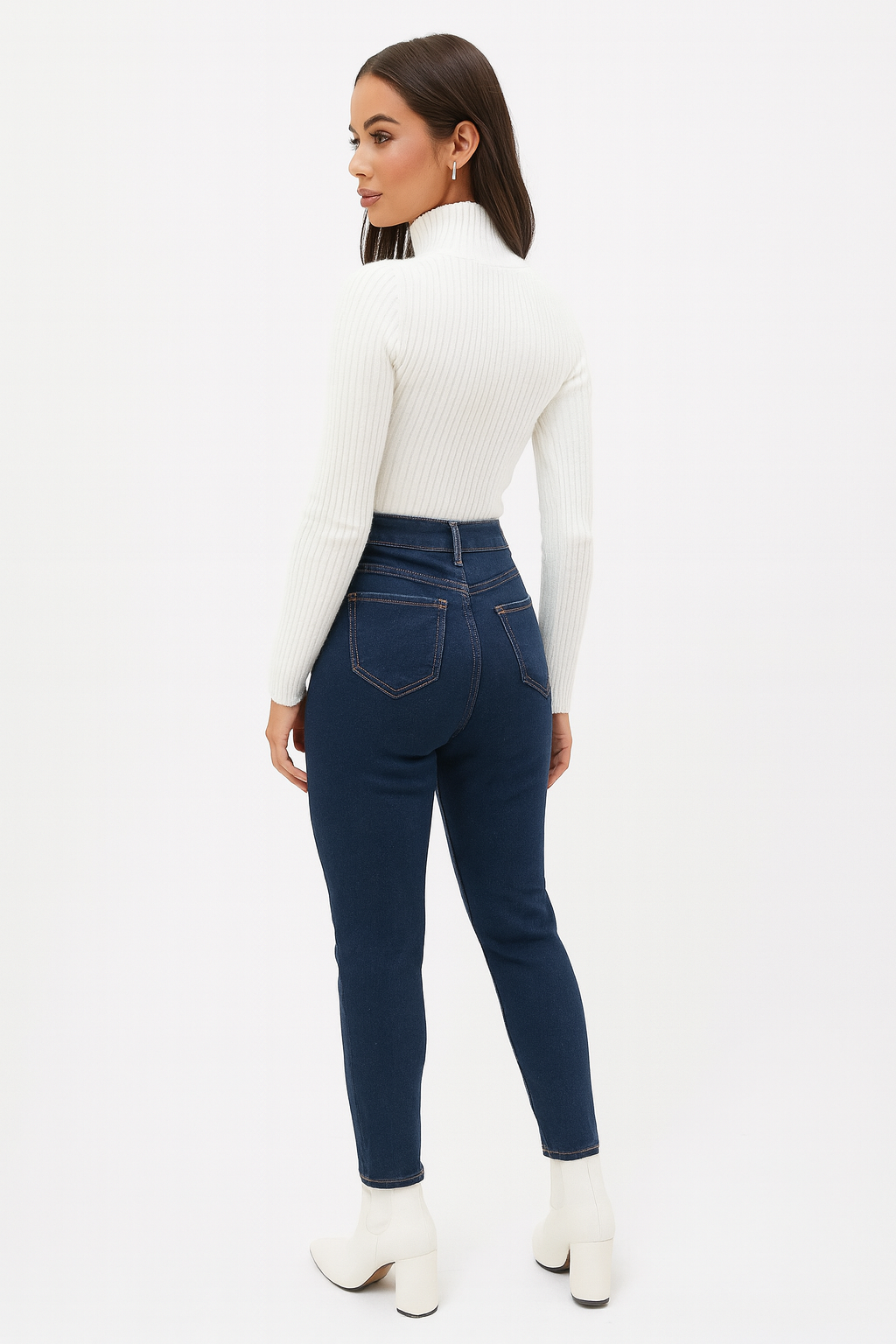 Midrise Skinny No Stretch Denim Jeans
