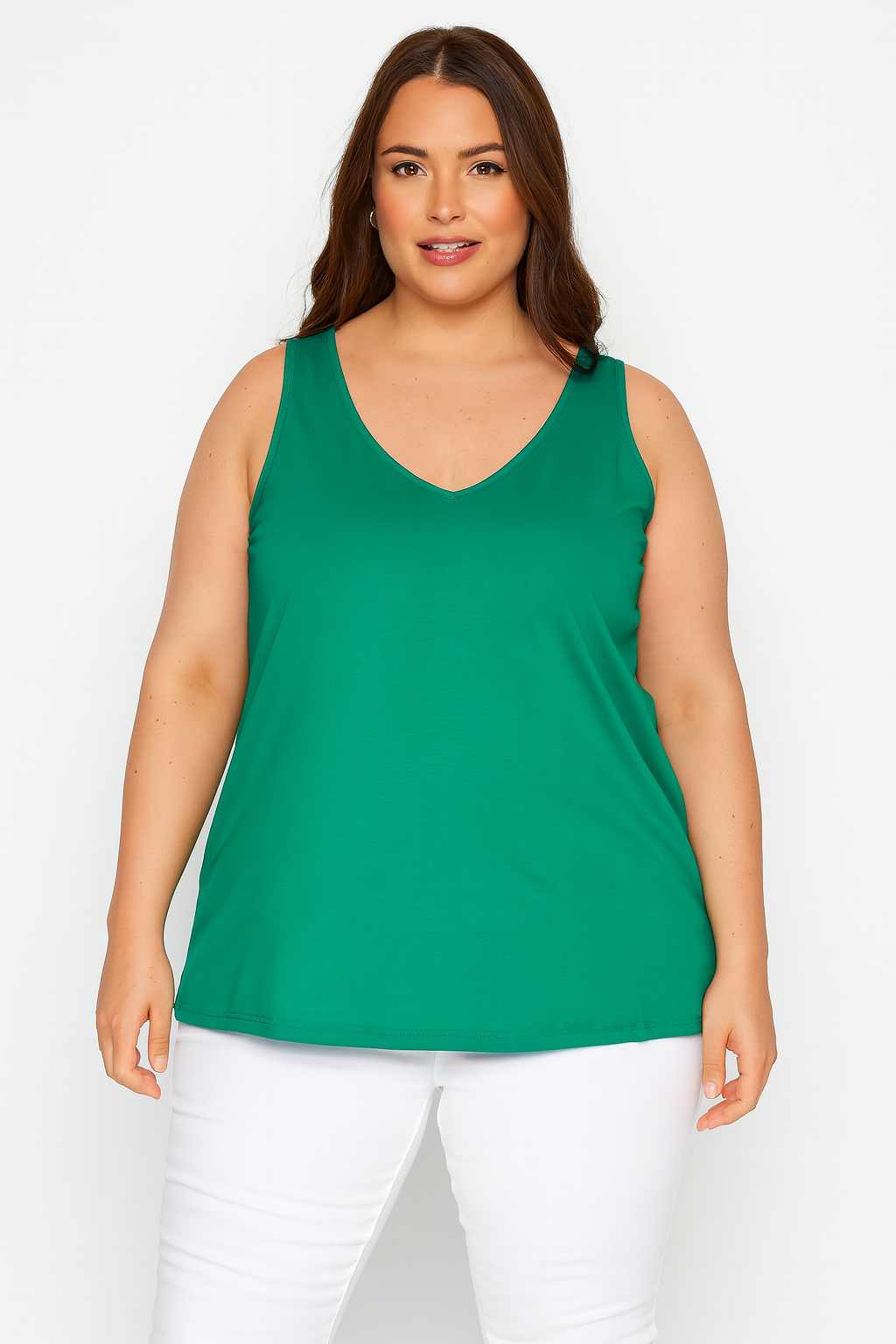 Sleeveless Strappy Swing Tank Top