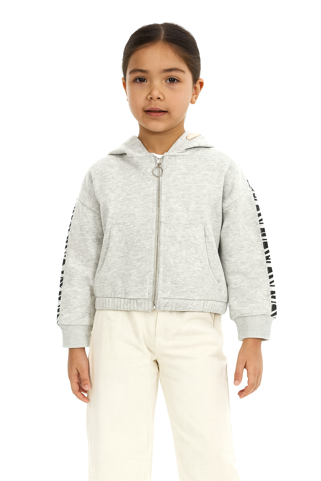 Kids' Grey Zip Up Hoodie