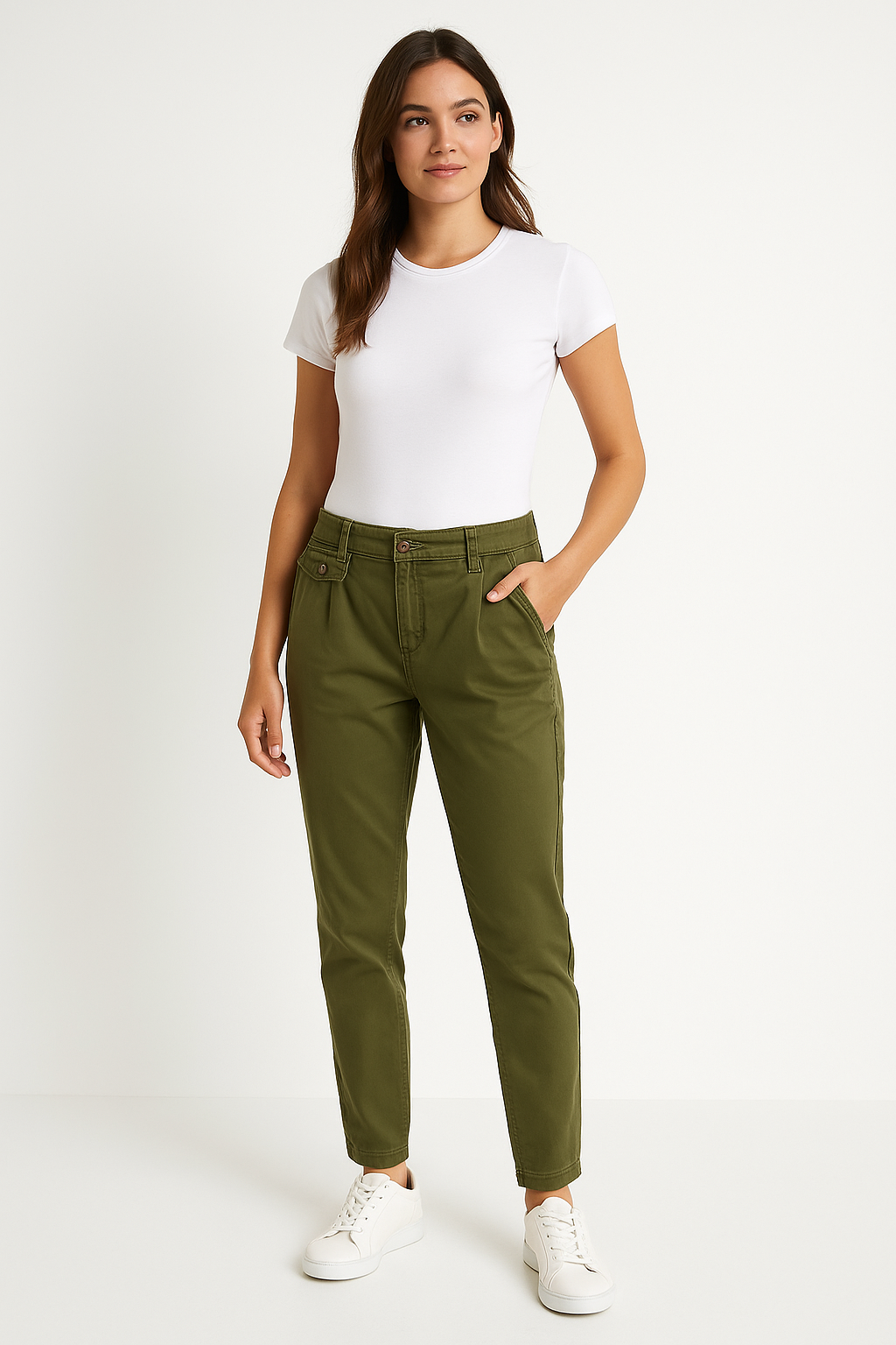Tapered Leg Hipster Chinos