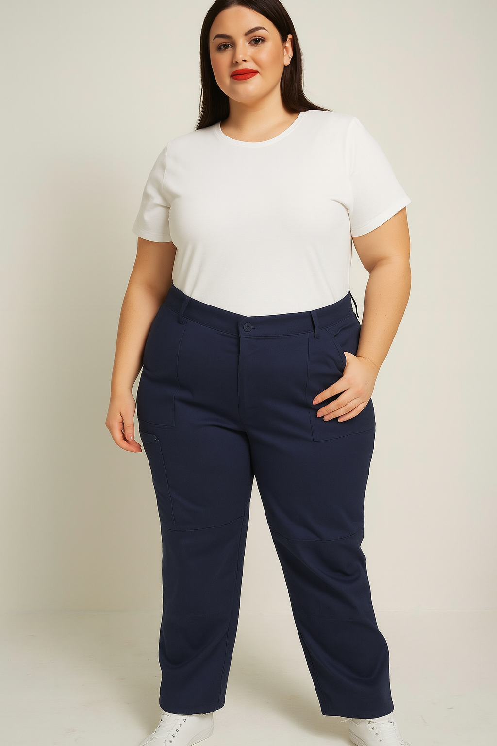 Elasticated Waist Cargo Pocket Utility Trousers