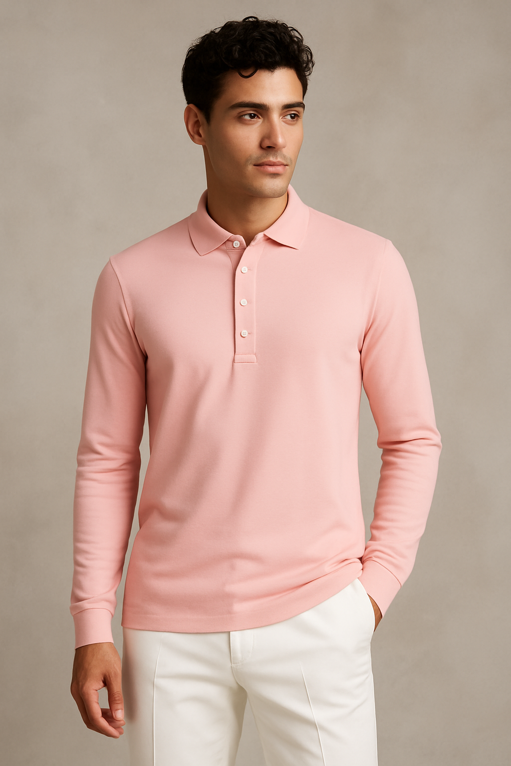 Classic Long Sleeve Men's Polo Shirt