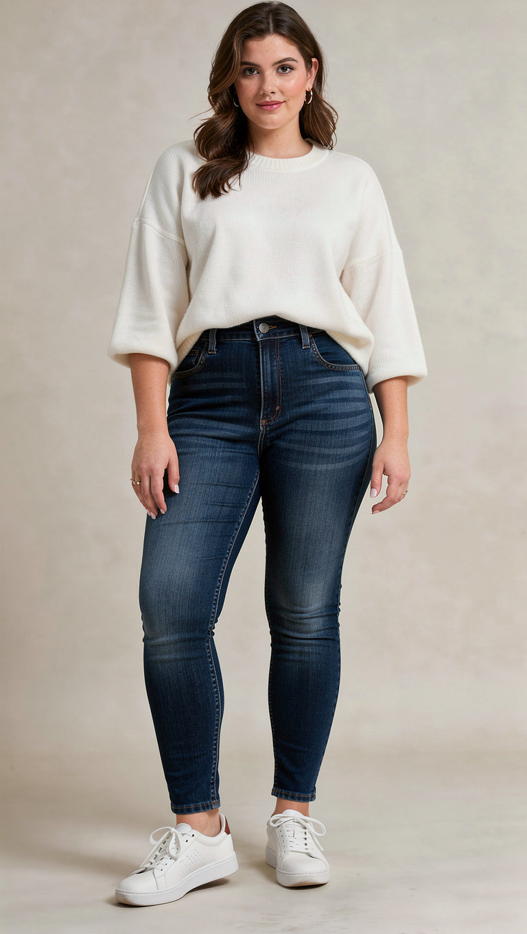 Raw Hem Faded Skinny Jeans