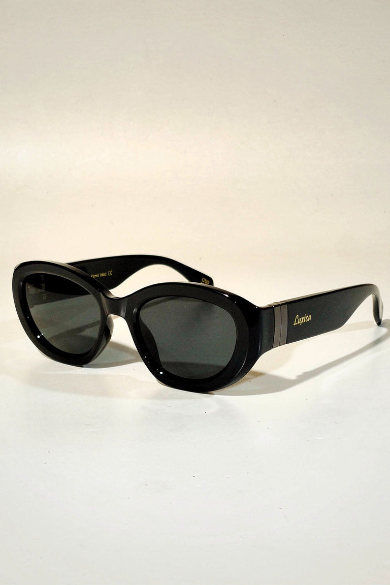 UV 400 Large Oval Thick Frame Sunglasses