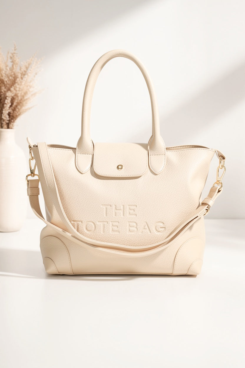 Vegan Leather Extra Large Shoulder Tote Bag