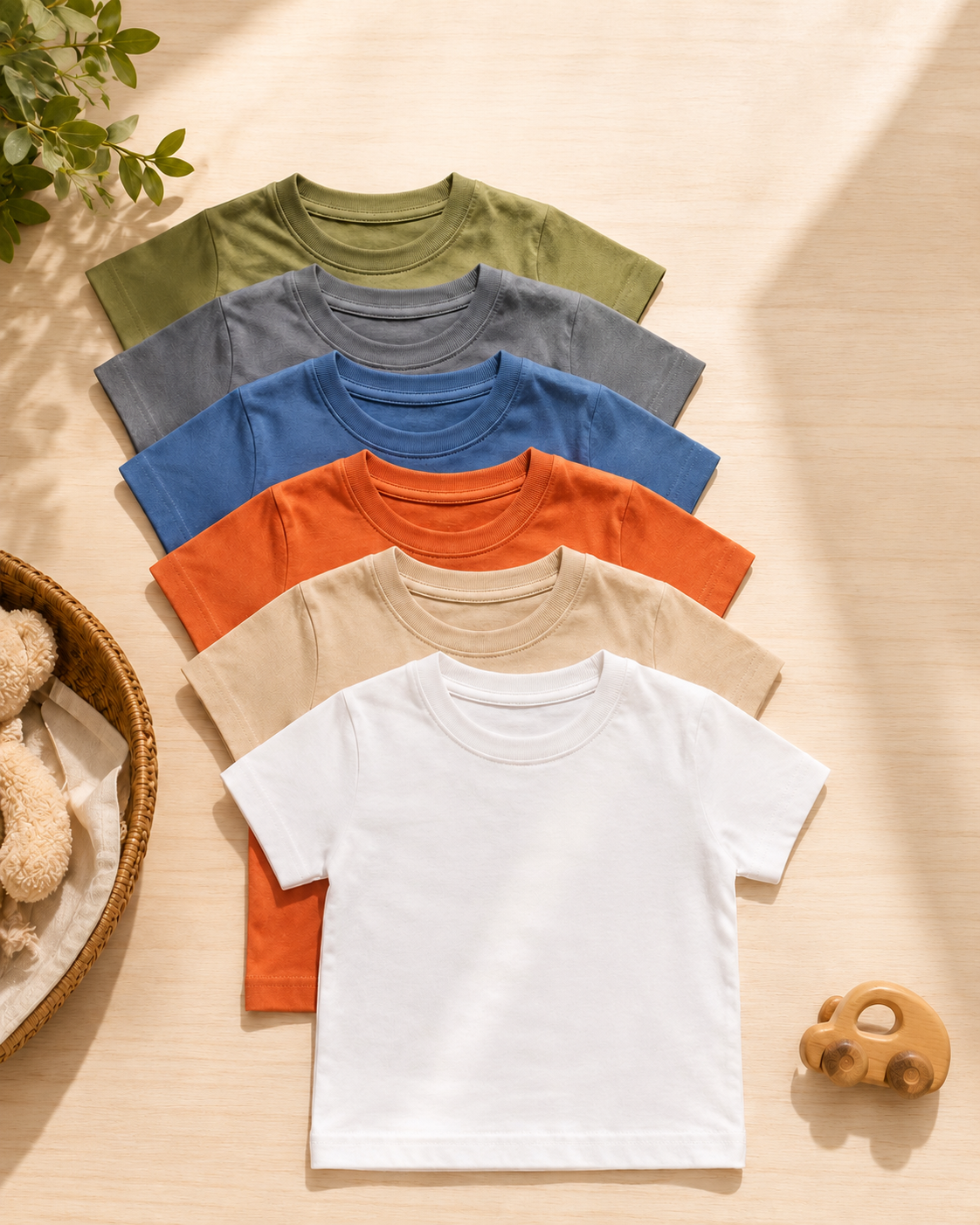 Short Sleeve Boys' Cotton T-shirt Pack of 5